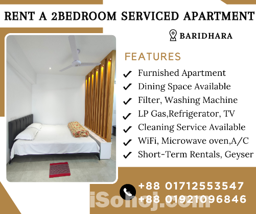 RENT 2Bed Room Serviced Apartment In Baridhara.